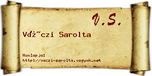Váczi Sarolta névjegykártya