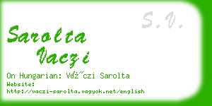 sarolta vaczi business card